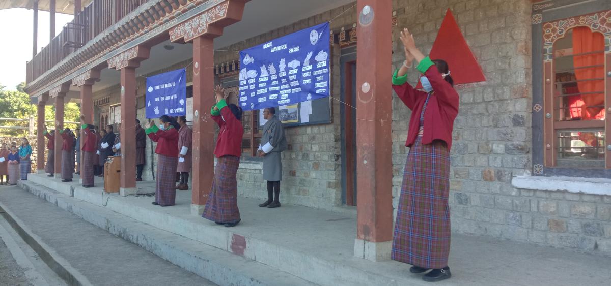 Washing hands with soap will lead a happy Life