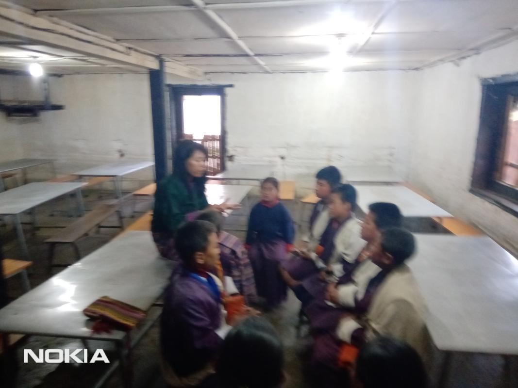 Creating awareness to the waste management club members  on waste management .