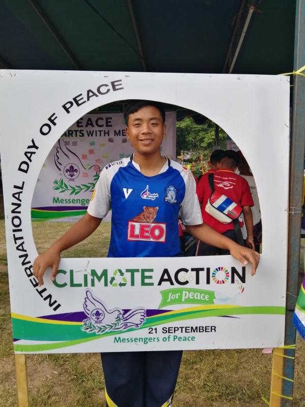 ร่วมเรียนรู้​Messenger​ of​ peace.ณ​ งานชุมนุมลูกเสือ
