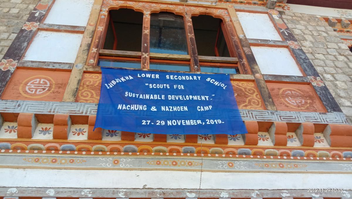 1st biannual Nazhoen & Nachung scout  camp at Bjibjokha Lower secondary school