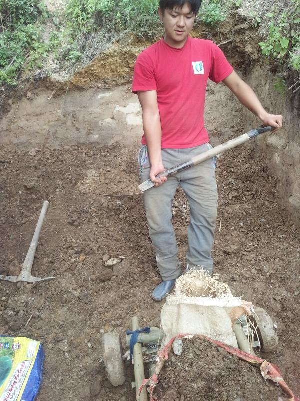 Cleaning Soil eroded land 