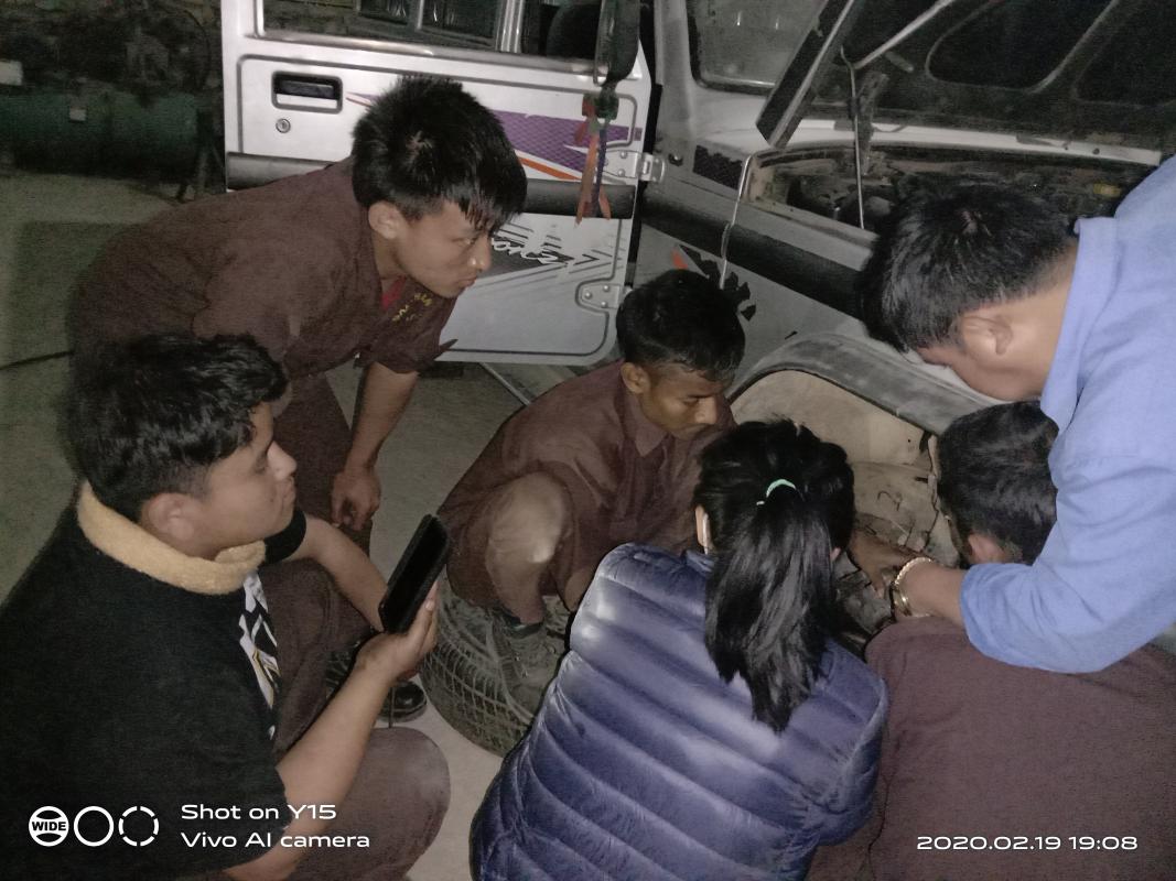 repairing of vehicle