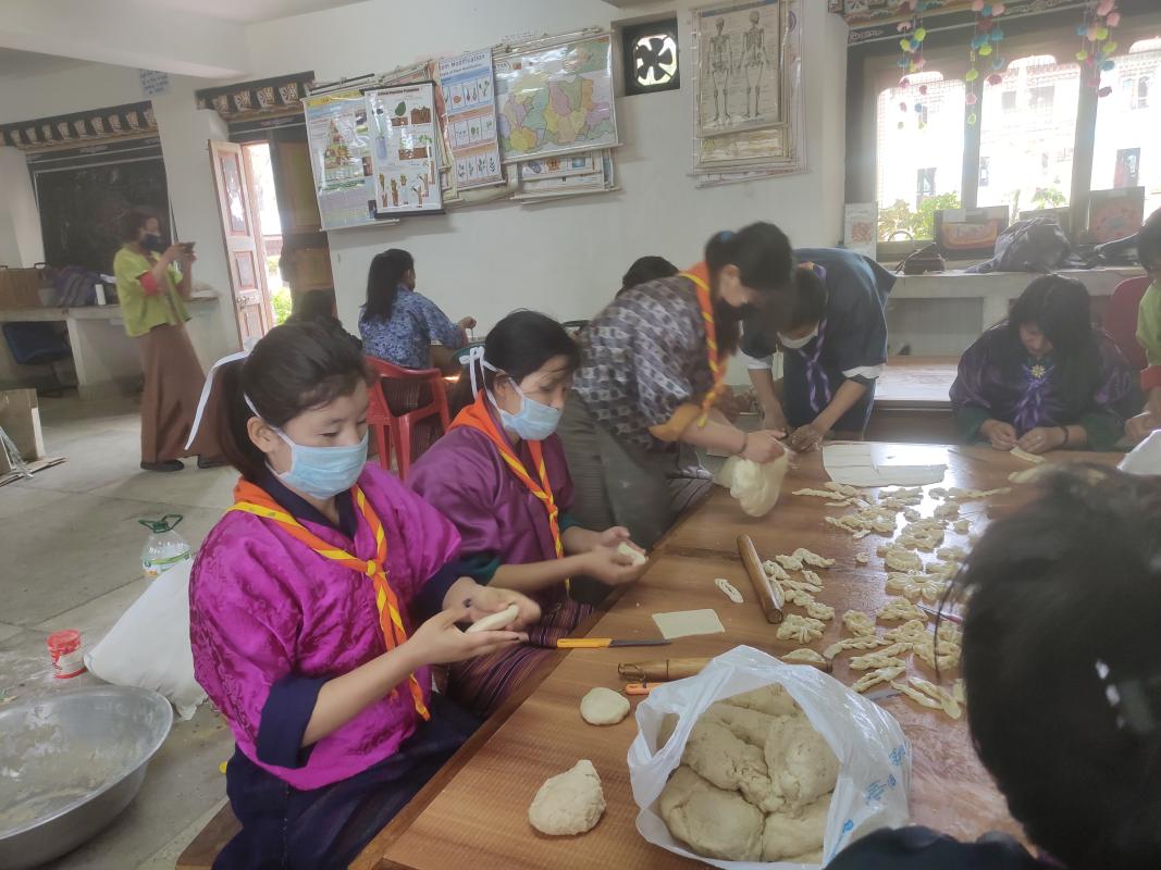 Waste management in locality through making of plastic free Tshok(snackes)