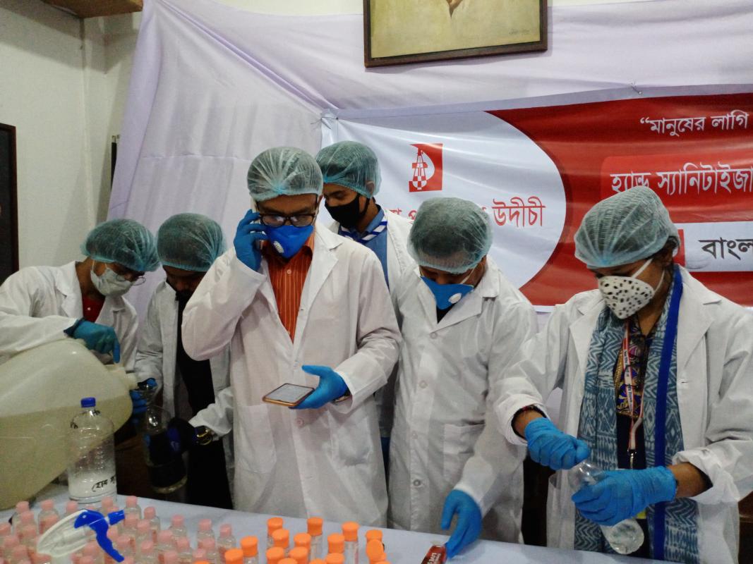  covid-19 awareness program and hand sanitizing program