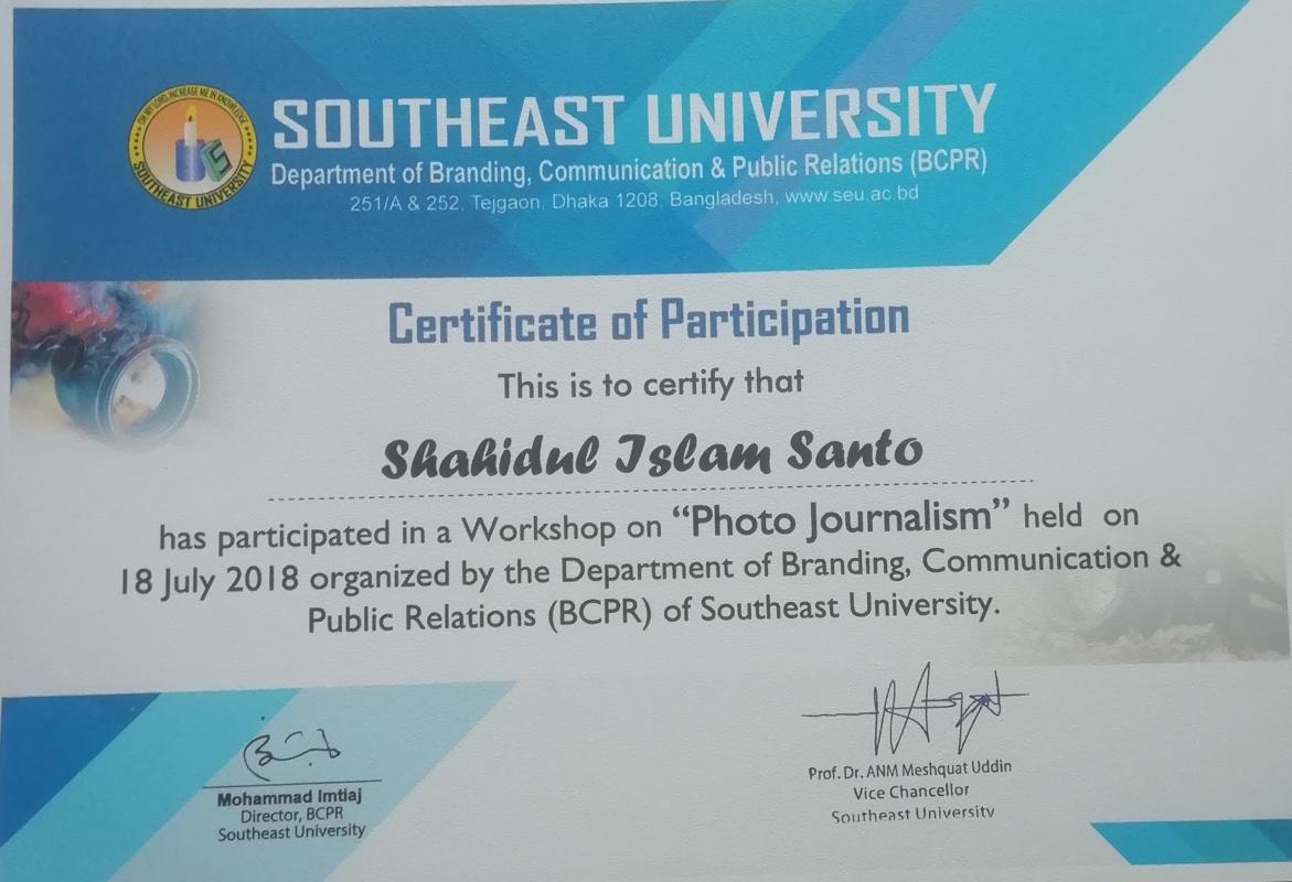 Workshop on Photo Journalism -2018