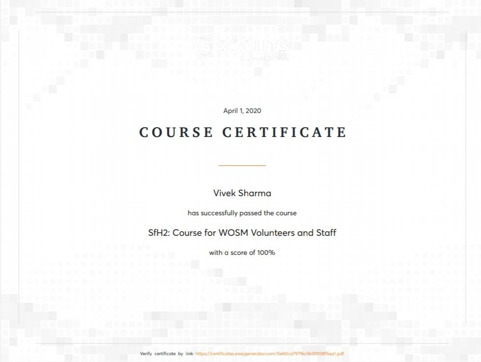 Safe from Harm WOSM Volunteers And Staff E-Learning.