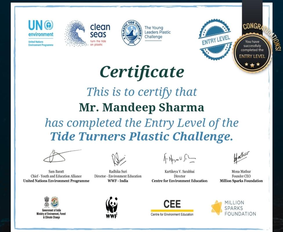 Environmental & Sustainability (Plastic Tide Turners)