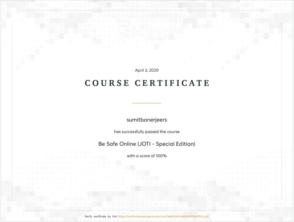 Be Safe Online Course 