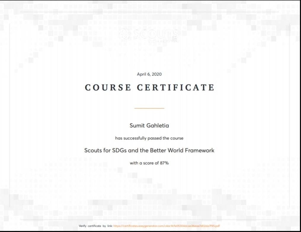 E-learning course on sustainable development goals 