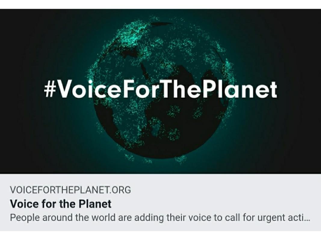 (C) EARTH HOUR > challenge (1) :- # VoiceForThePlanet
