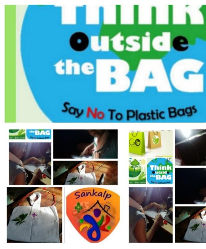 "Sankalp Project" B) Environment and sustainability Challenge 3-#Gogreen '' Think green live green".  I make a cloth bag.  #goodturn #stayathome #lockdown #fightcovid19 #bsgindia