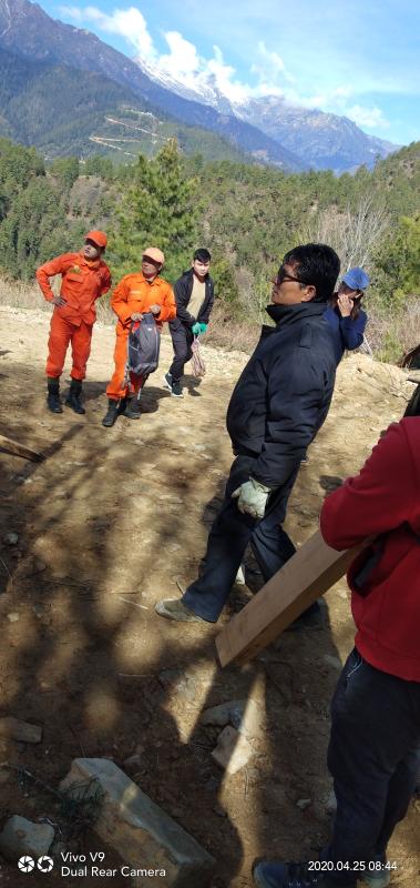 Building house for monkhood.