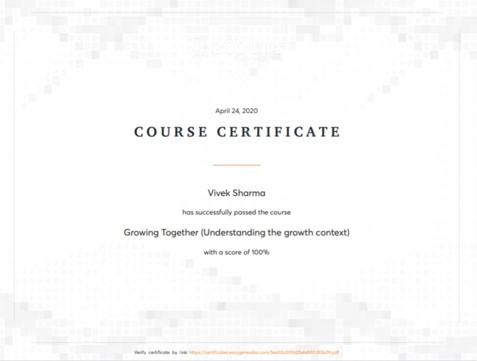 E Learning on Understanding the Growth Context of WOSM.