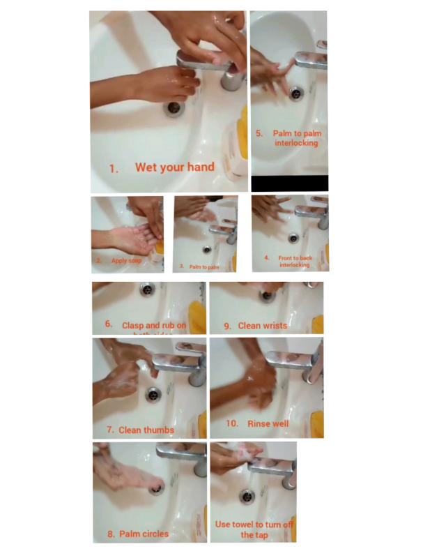 Method of washing hand