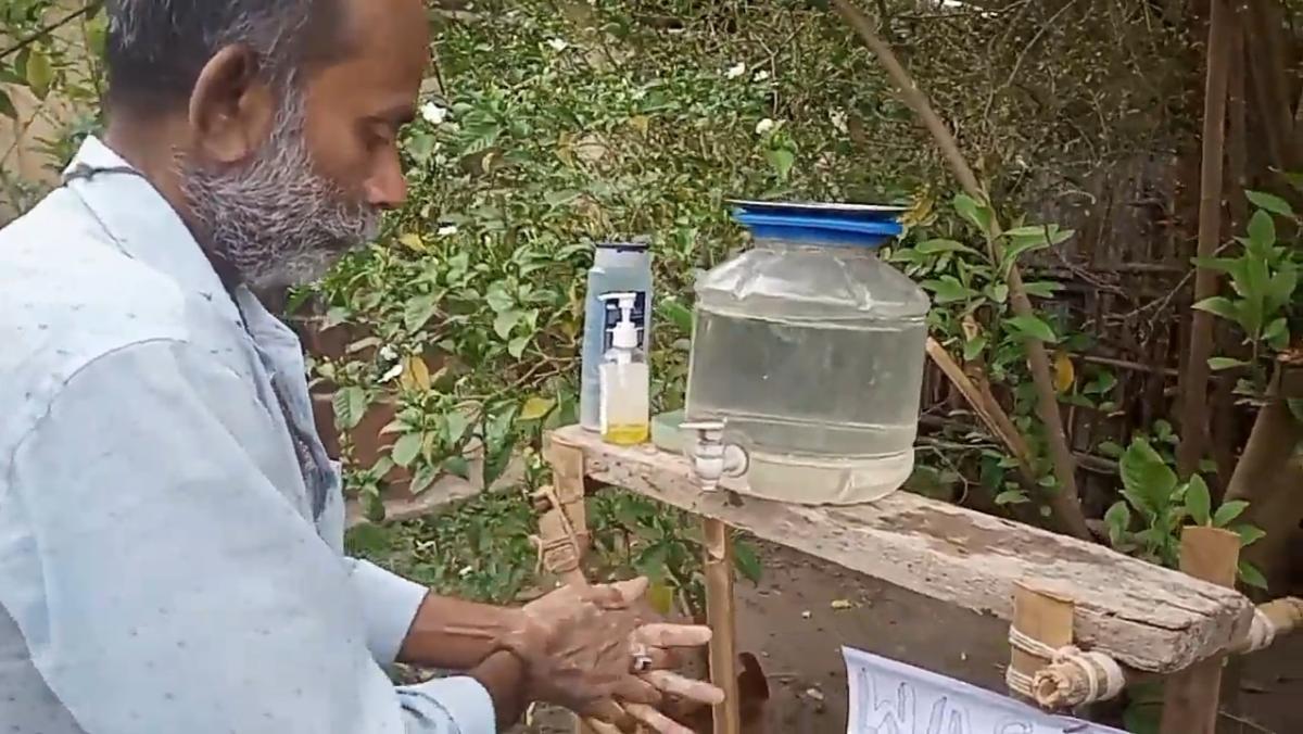 Prevent covid-19 by washing hand