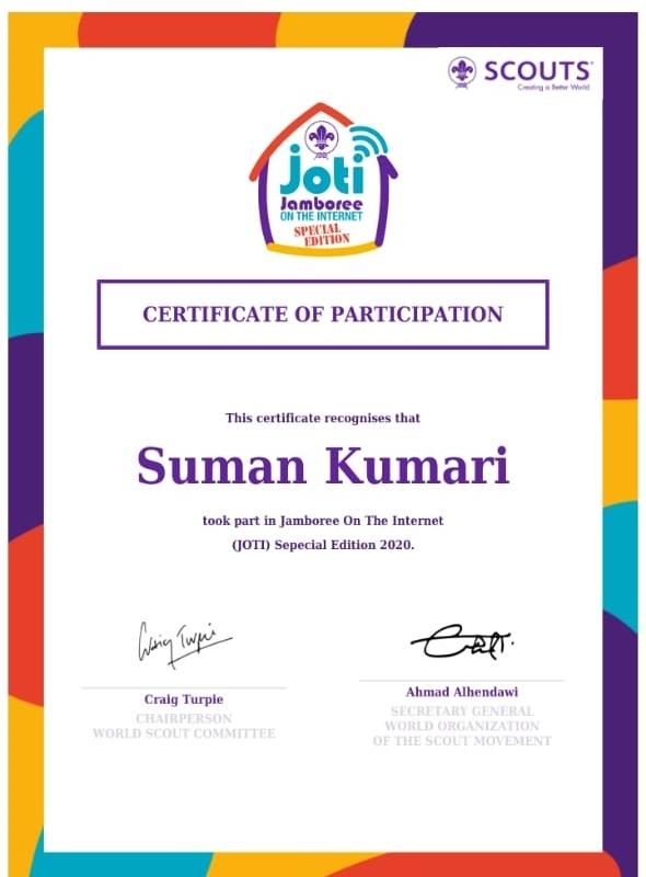 [D] Digital Scouting Guiding ➢ Challenge 1 – #Special JOTI, 3 – 5 April 2020