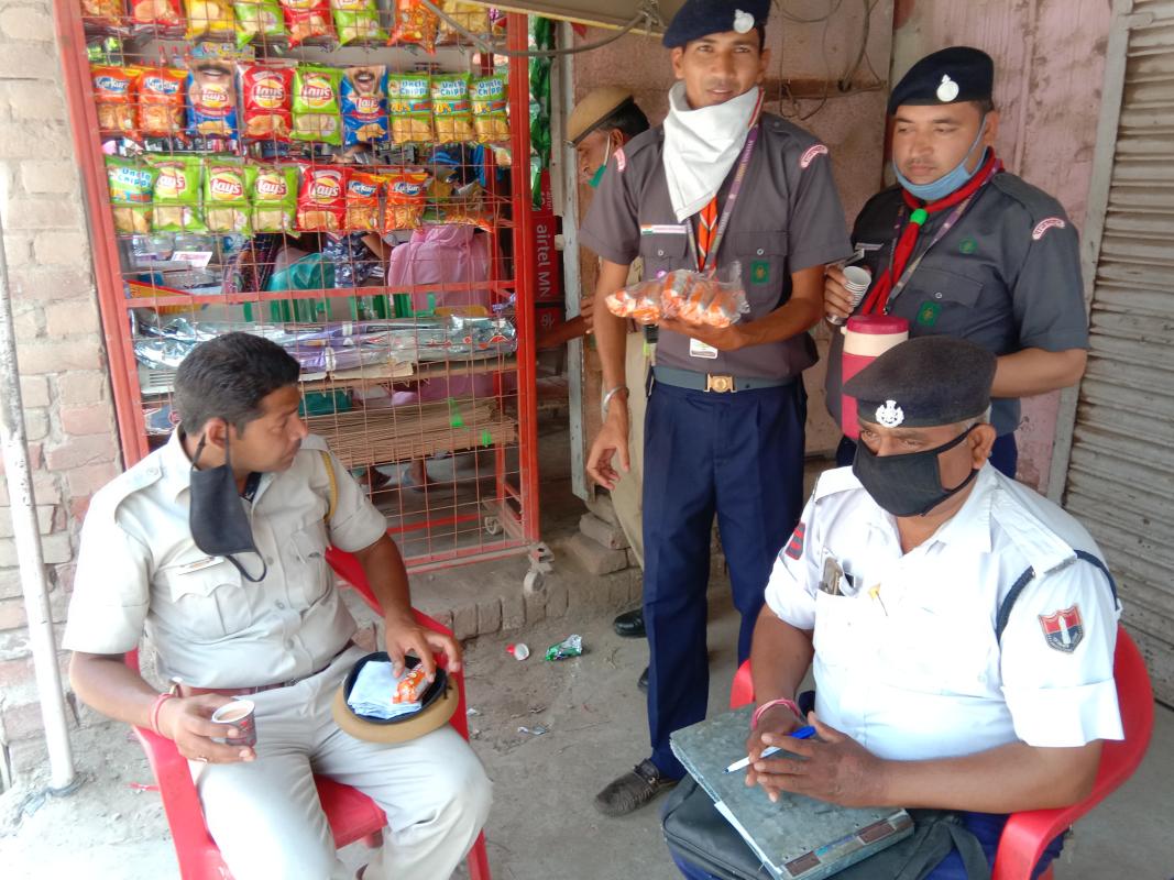 corona mahamari ke douran corona variyars ke liye chaye-naste ki vyavastha.