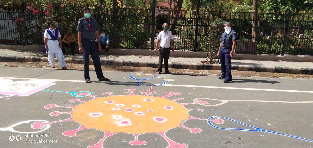 clean-corona rangoli