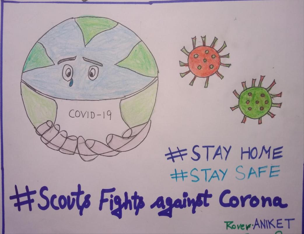 Awaring Society regarding corona by making posters / Drawings ⚜️