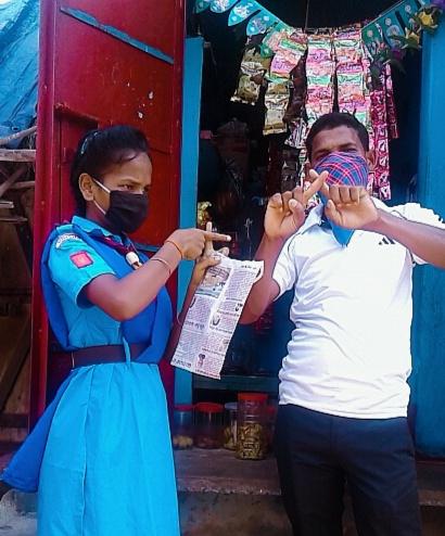 ##plastictideturner##saynotoplastic##making,distributing and creating awareness on paper and clothbags,by rovers and rangers from S. B. SC. H. S. SCHOOL. KONISI GANJAM 