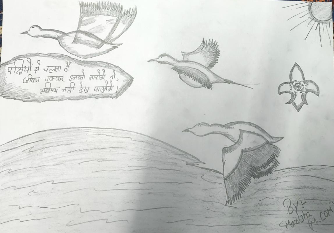 राजस्थान राज्य भारत स्काउट गाइड मण्डल मुख्यालय बीकानेर द्वारा की गई जिला स्तरीय पेंटिंग प्रतियोगिता में स्थानीय सघ पीलीबंगा द्वारा भाग लिया गया