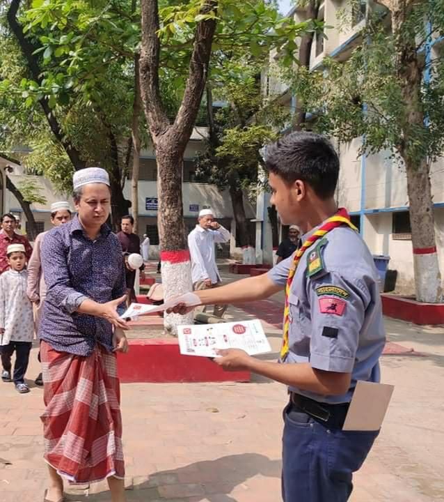 Distribution of coronavirus survival leaflets