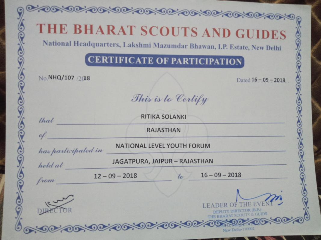 NATIONAL LEVEL YOUTH  FORUM , JAGATPURA , JAIPUR (RAJASTHAN)