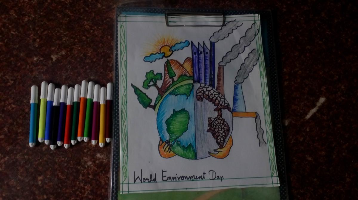 World Environment Day (WED) poster making a competation & Theme of 2020 -  " Time for Nature ". 