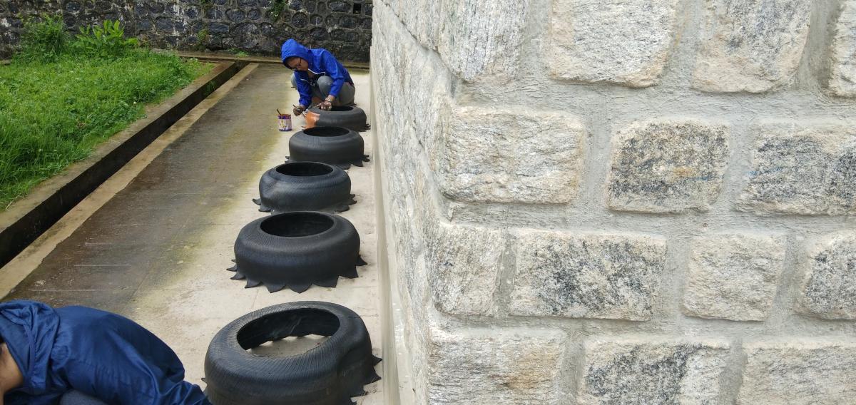 Tyre Flower pots