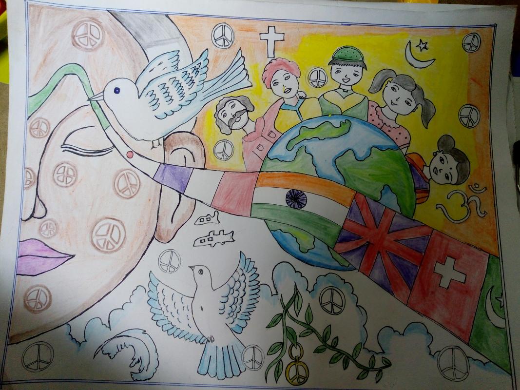 udaan-wings of hope 
the challenge no 1 world peace is possible . in this challenge I draw a picture the future of peace world I want to see .