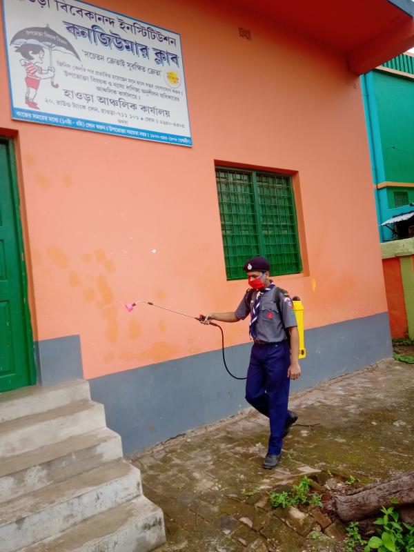 Sanitization program of our School Premises on 14th and 15th August,2020