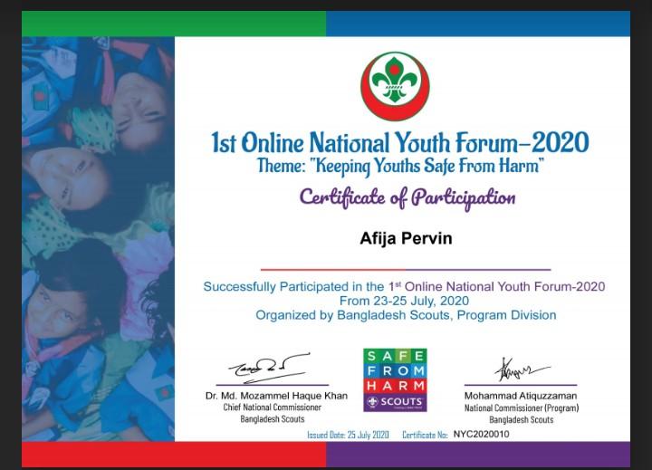 1st Online National Youth Forum'2020