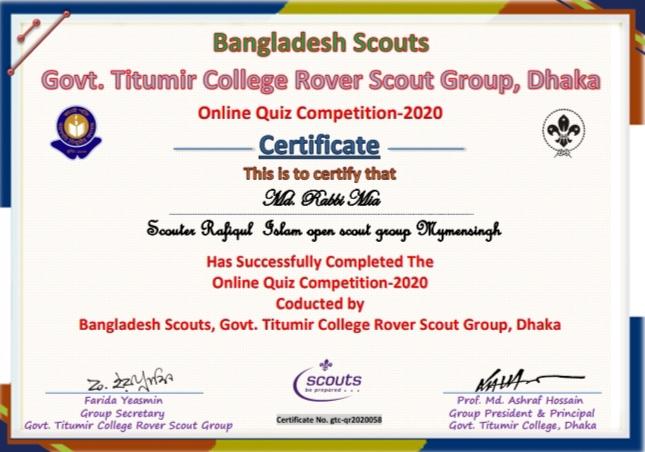 ONLINE QUIZ COMPETITION -2020