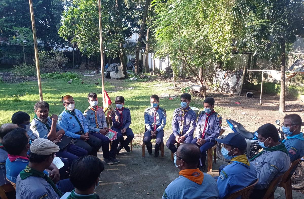 "প্যাক মিটিং ও পতাকা উত্তোলন অনুষ্ঠানের ভিডিও ডকুমেন্টারি শুটিং "