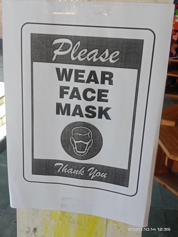 Face mask wear awareness program