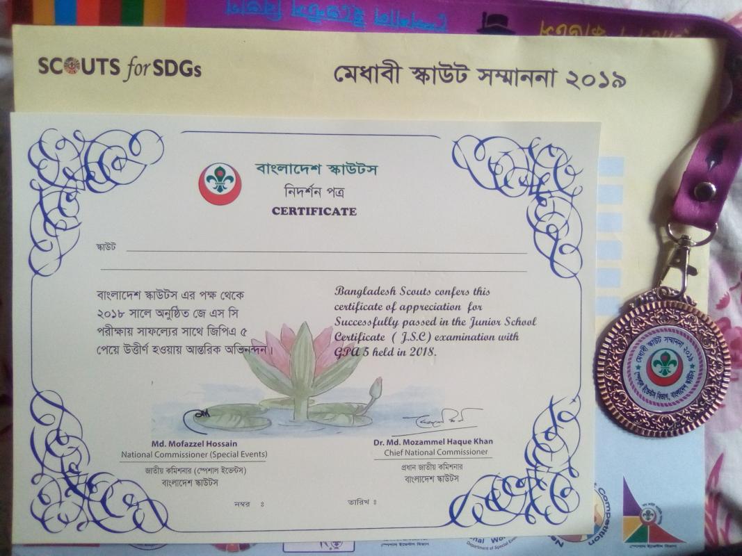 মেধাবী স্কাউট সম্মাননা-২০১৯
