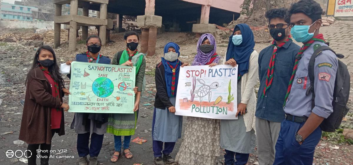 "প্লাস্টিক টাইড টার্নার চ্যালেঞ্জ ব্যাজ" চ্যাম্পিয়ন পর্যায়ের সমাজ সেবা কার্যক্রম।