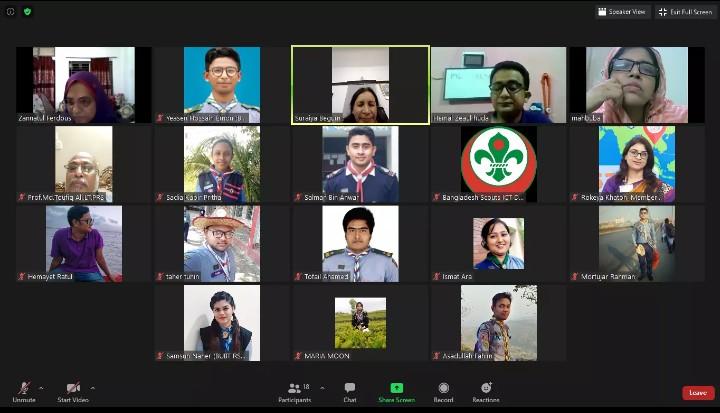 Online competition of Bangladesh Scouts' Girl-in-Scouting Division