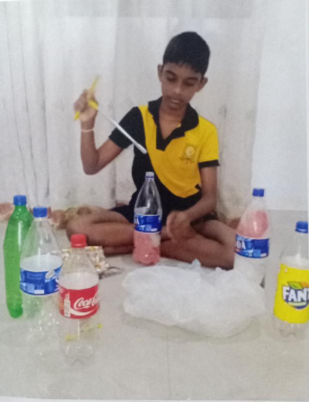 Building Eco-Bricks by Recycling Plastic.