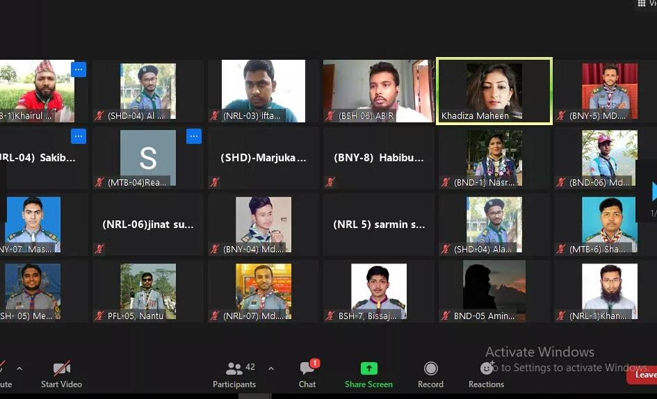  2nd day
Online opinion exchanges meeting on Earth Tribe

Champions for nature 

Erath Tribe 
Bangladesh Scouts 

#earthtribe
Bangladesh Scouts
Happy Scouting