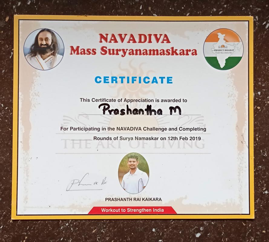Navadiva  mass suryanamaskara  yoga program