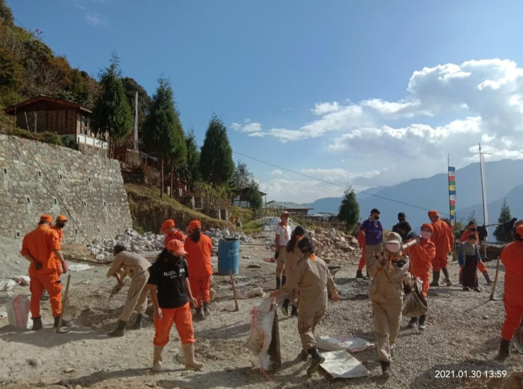 Service at Samcholing Monastery