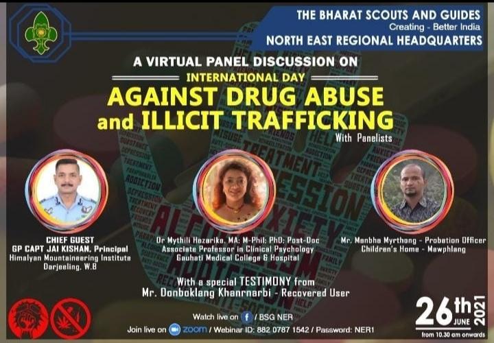 VIRTUAL PANNEL DISCUSSION ON INTERNATIONAL DAY AGAINST DRUG ABUSE AND ILLICIT TRAFFICKING ORGANISED BY BHARAT SCOUTS AND GUIDES