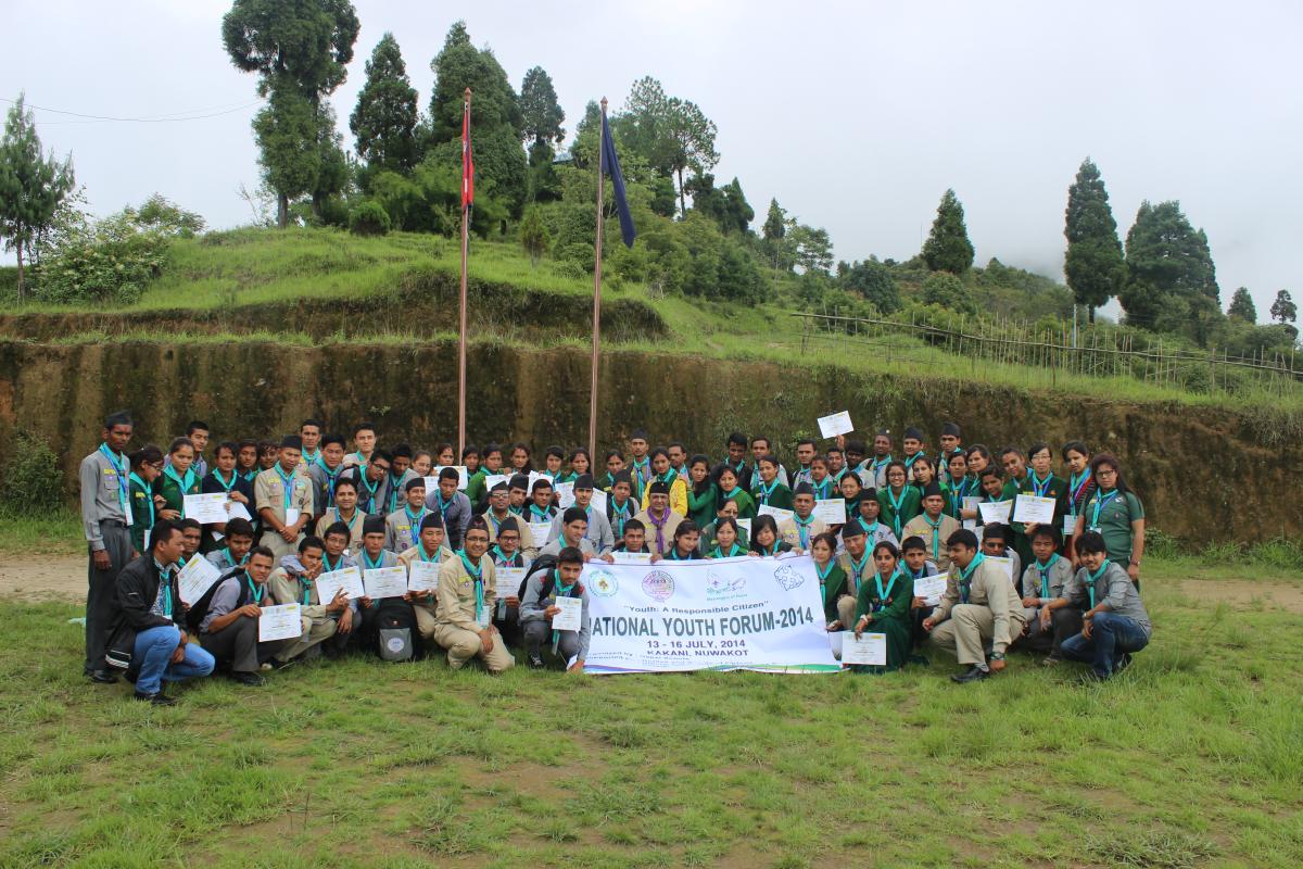 National Youth Forum 2014  Kakani training center - Nepal Scouts