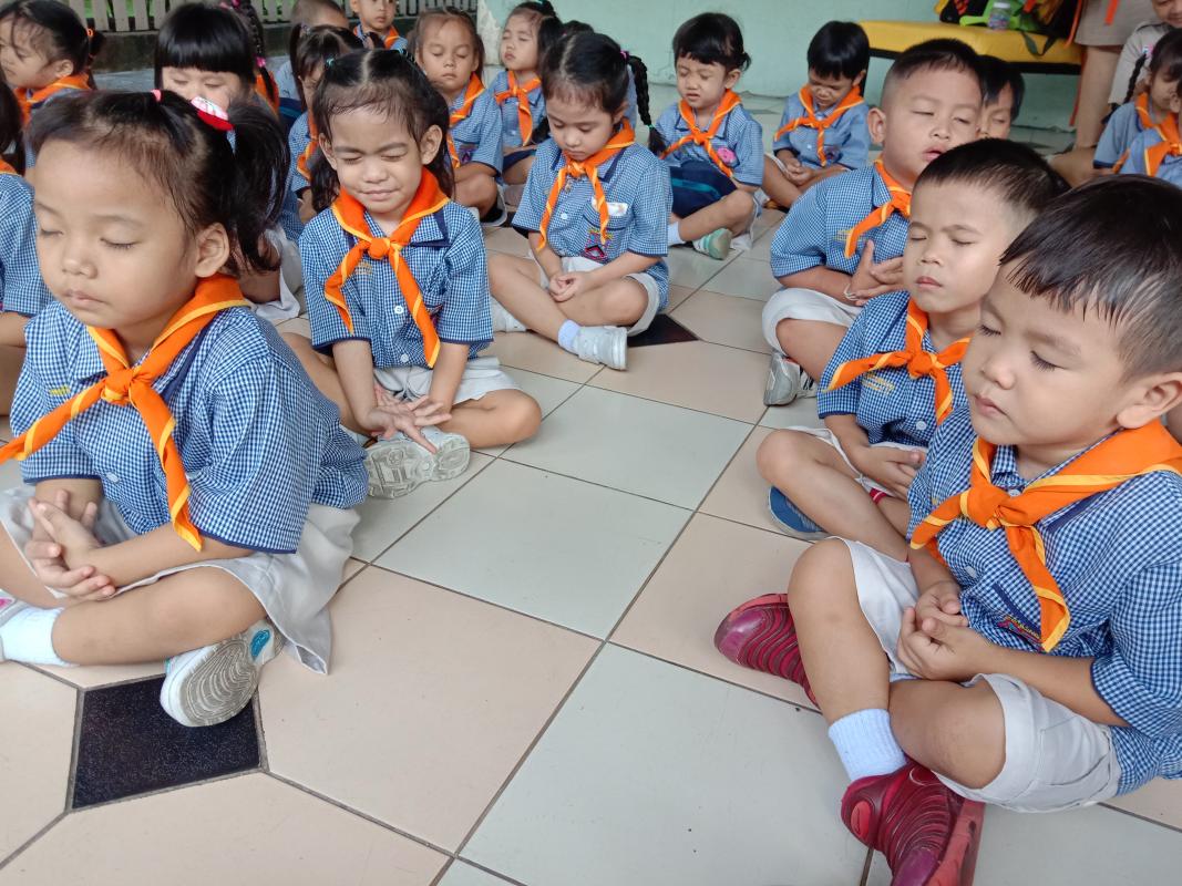 ลูกเสือบีเวอร์ฝึกสมาธิ