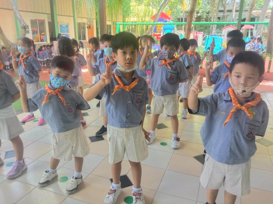 กิจกรรมลูกเสือบีเวอร์ ฝึกระเบียบแถว
