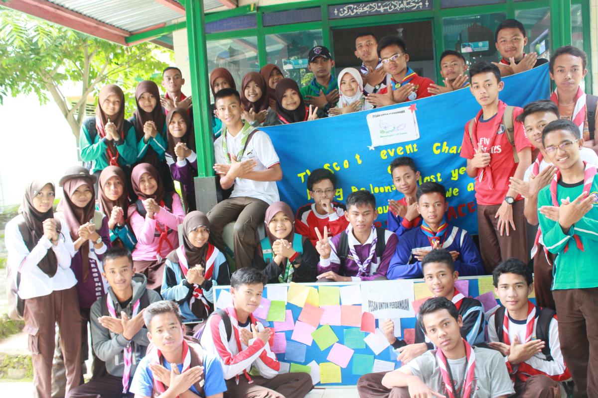 the scout event charity and giving lolipop in last year