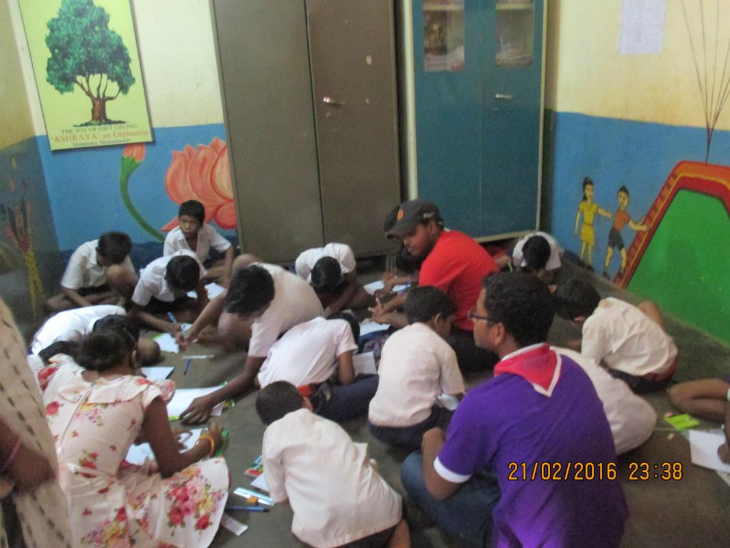 Observing Thinking day in orphanise