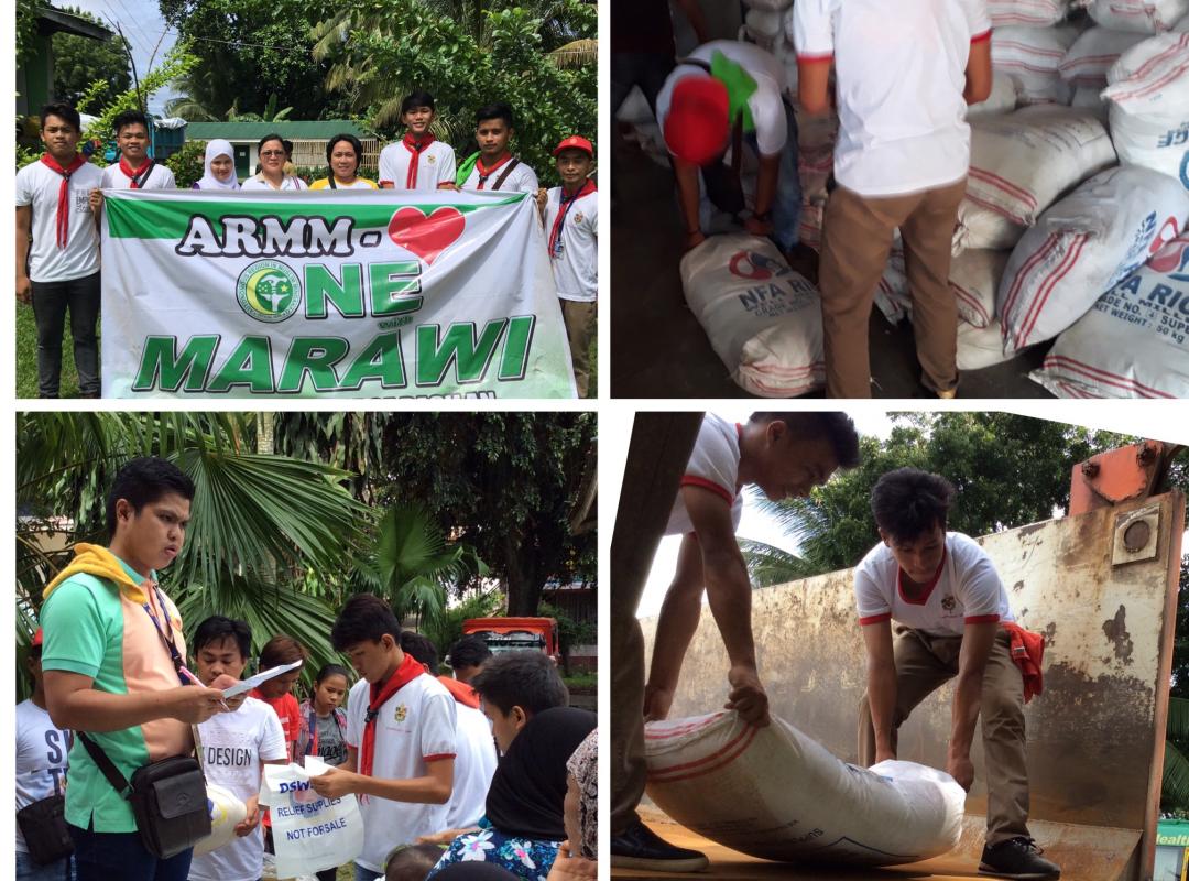 MNHS Senior Scout Volunteers served the Marawi evacuees 