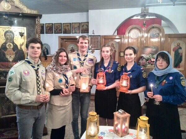 NOSU Scouts shared the Light of Peace with Sisters in Scouting from Russia
